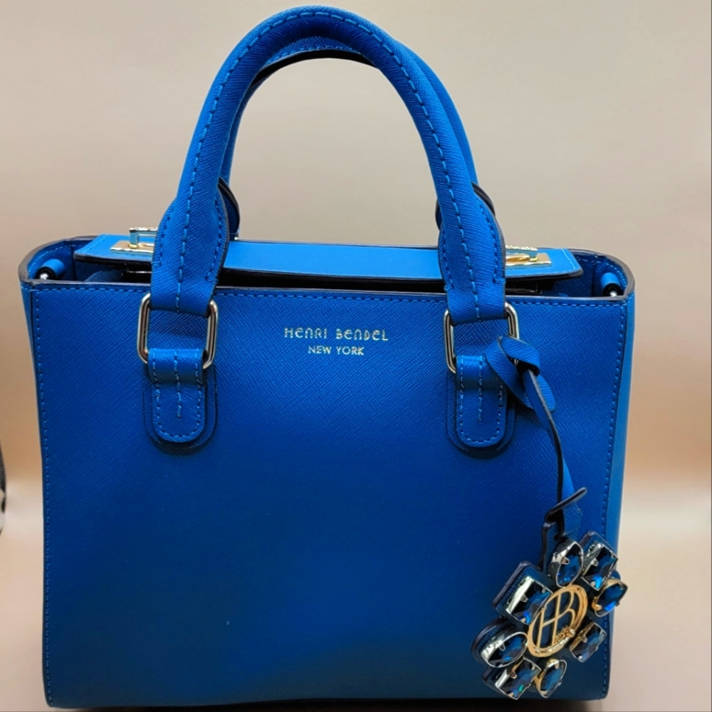 Henri Bendel turquoise box purse